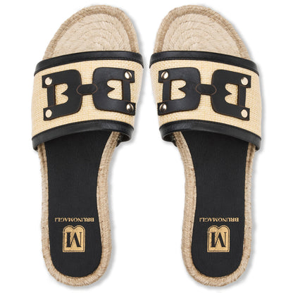 Bruno Magli Sabina Natural Raffia/Black