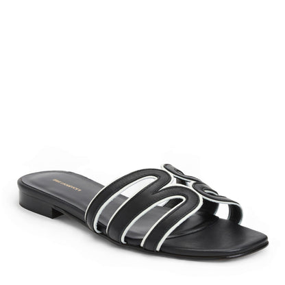 Bruno Magli Flore Black Nappa/Bone