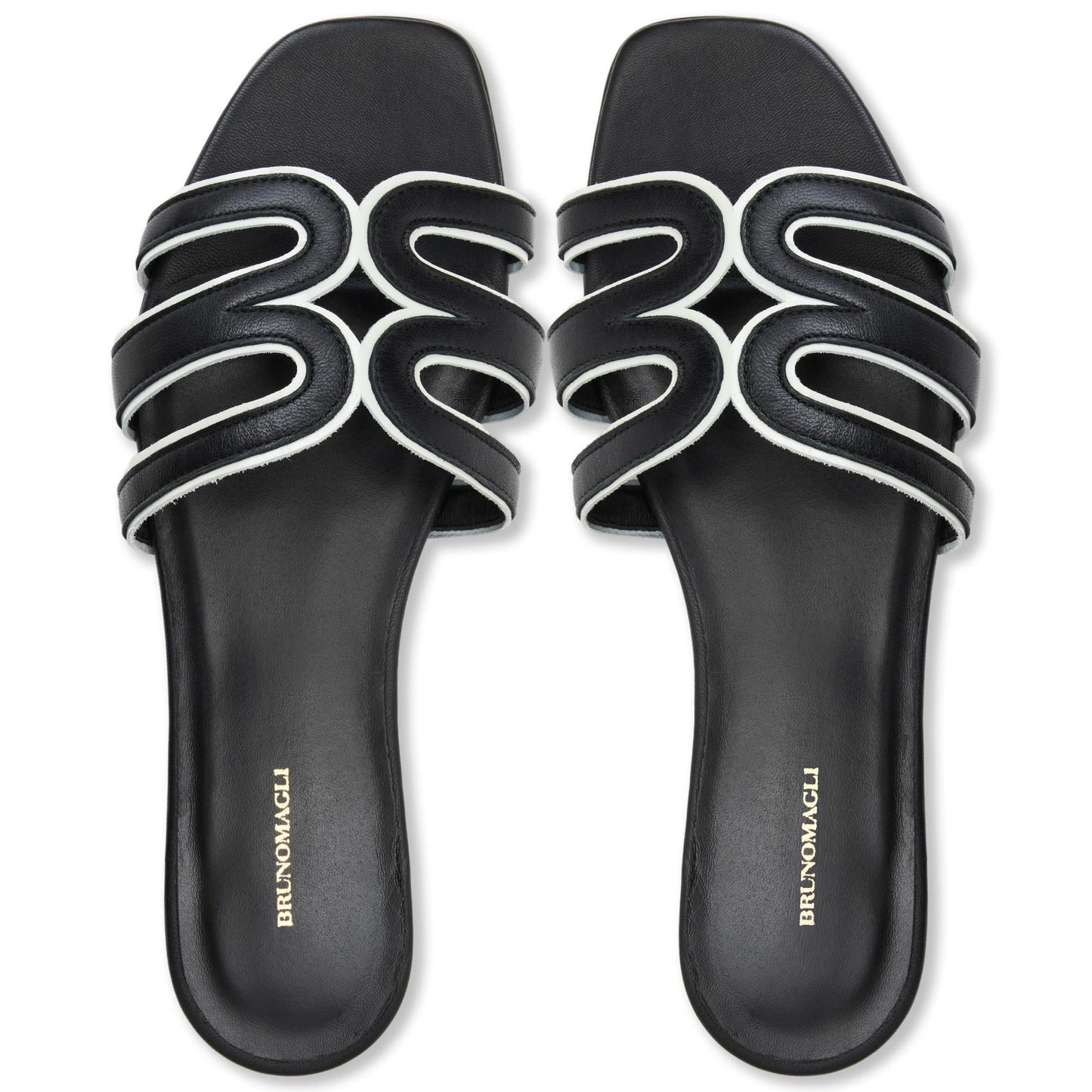 Bruno Magli Flore Black Nappa/Bone