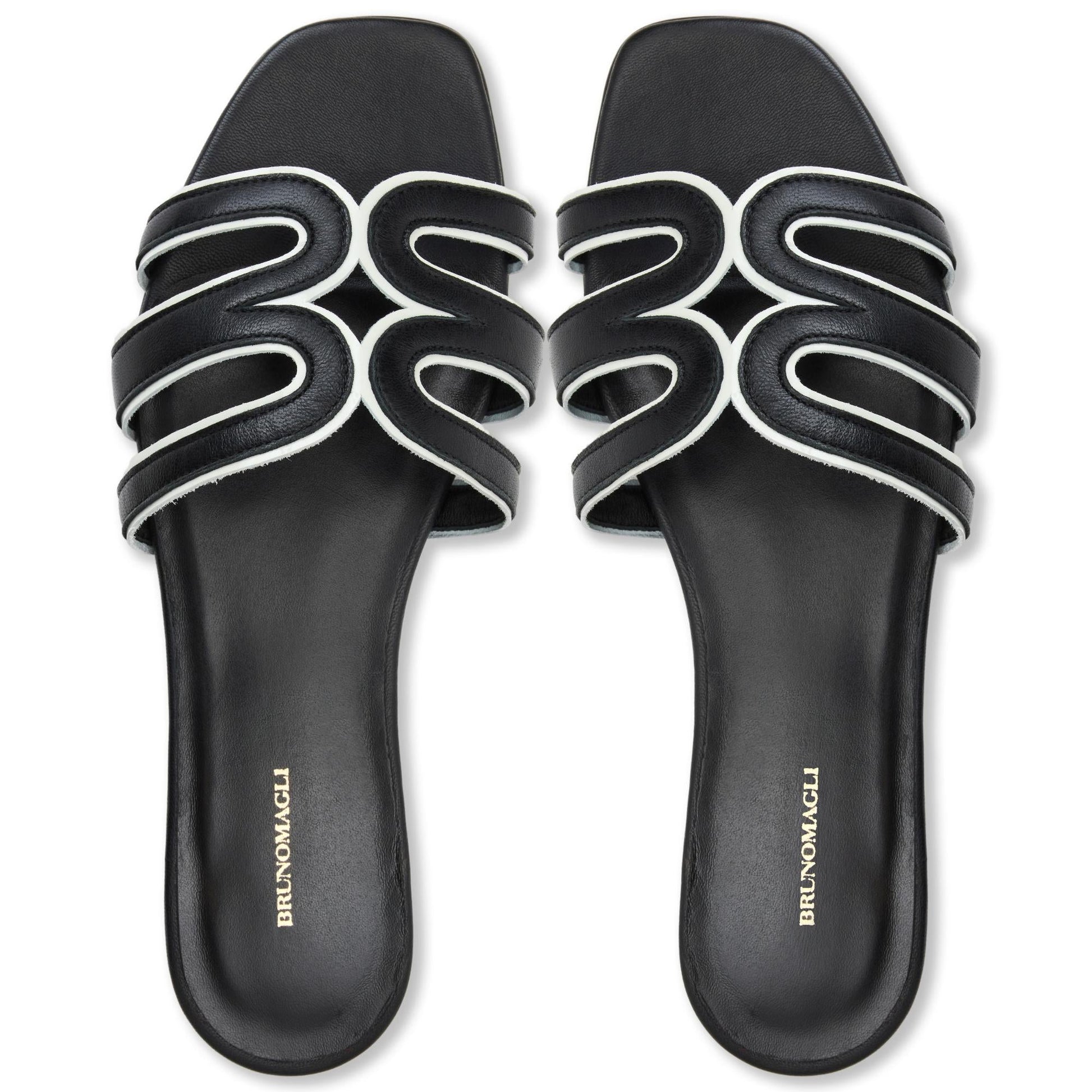 Bruno Magli Flore Black Nappa/Bone
