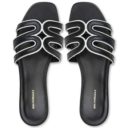 Bruno Magli Flore Black Nappa/Bone