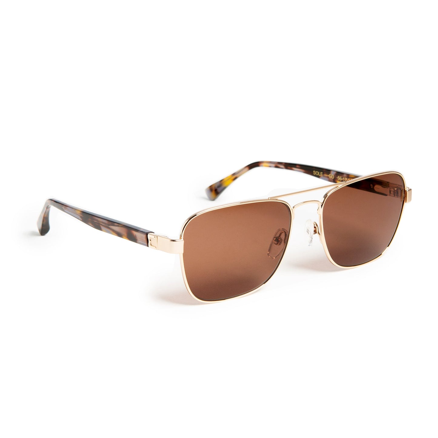 Bruno Magli Sole Aviator Sunglasses - Gold