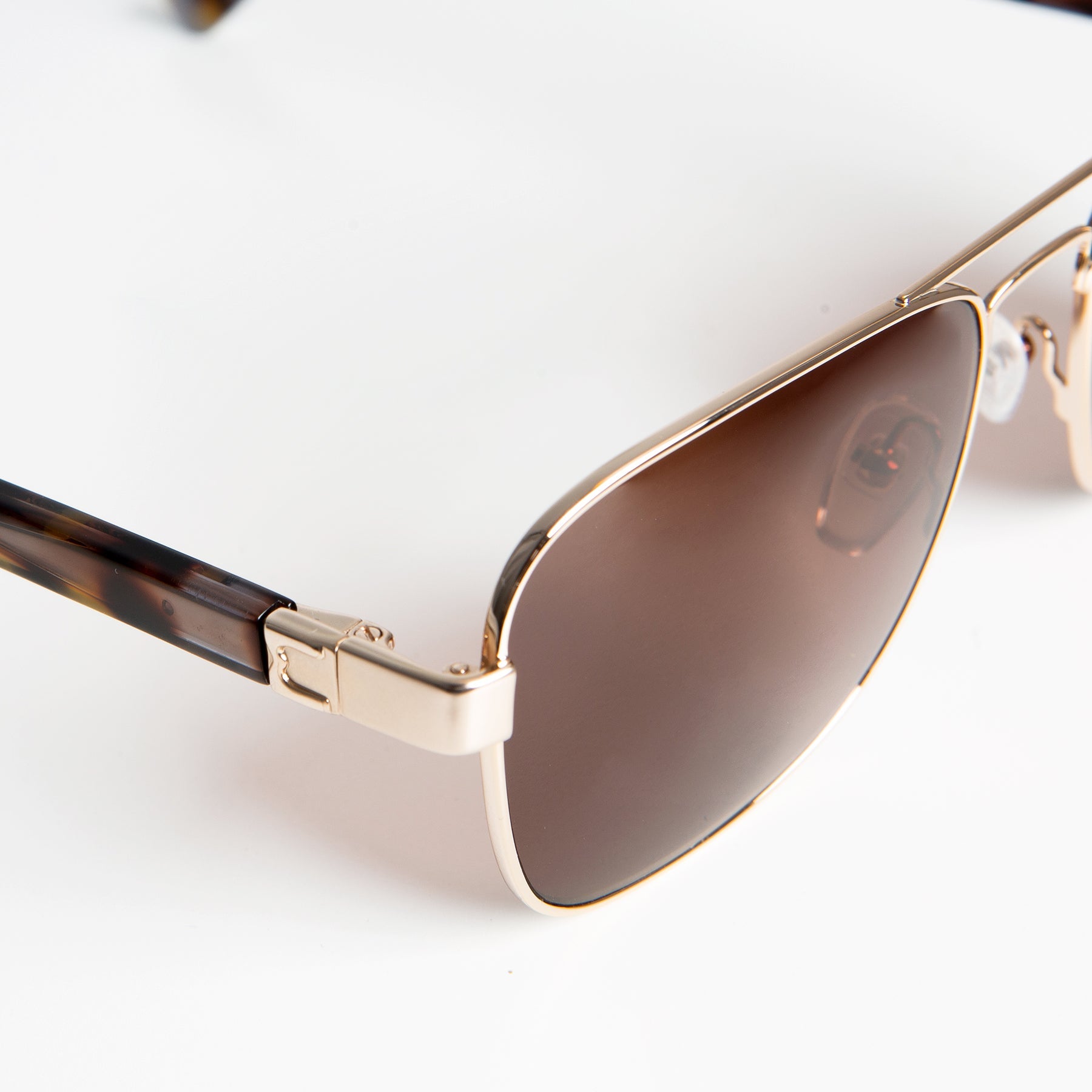 Bruno Magli Sole Aviator Sunglasses - Gold