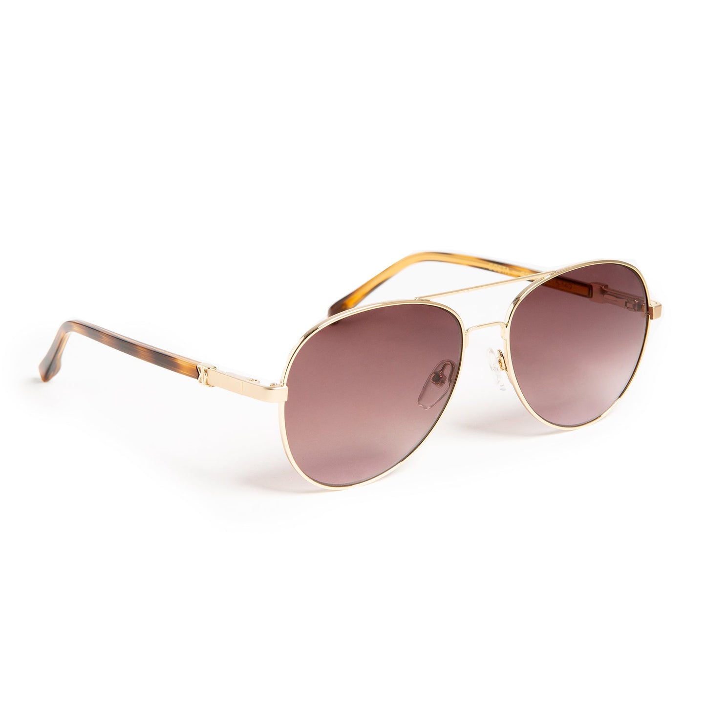 Bruno Magli Costa Aviator Sunglasses - Gold Tortoise