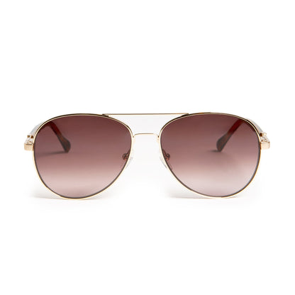 Bruno Magli Costa Aviator Sunglasses - Gold Tortoise