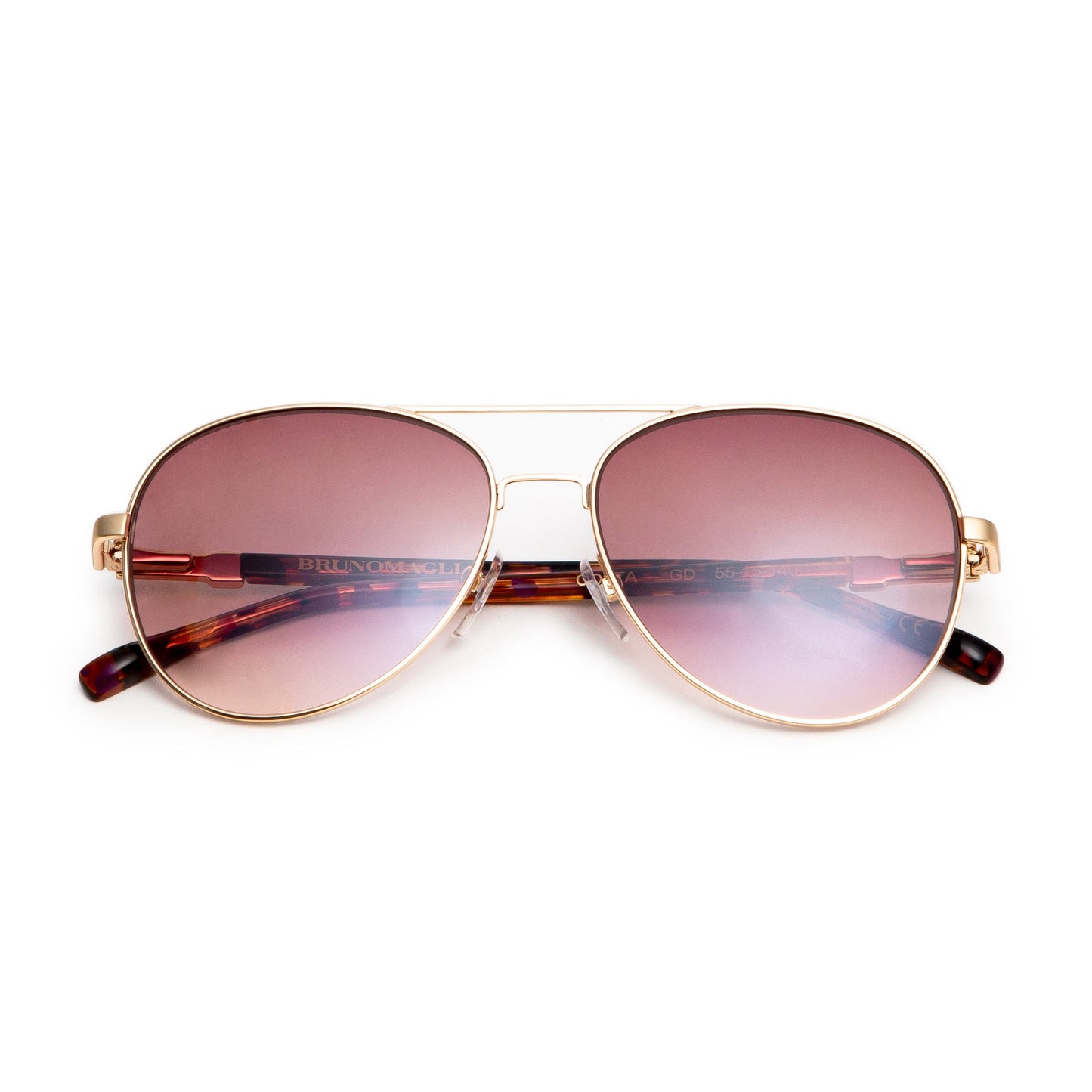 Bruno Magli Costa Aviator Sunglasses - Gold