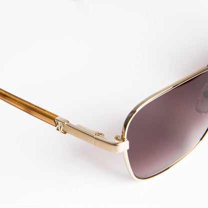 Bruno Magli Playa Aviator Sunglasses - Gold Tortoise