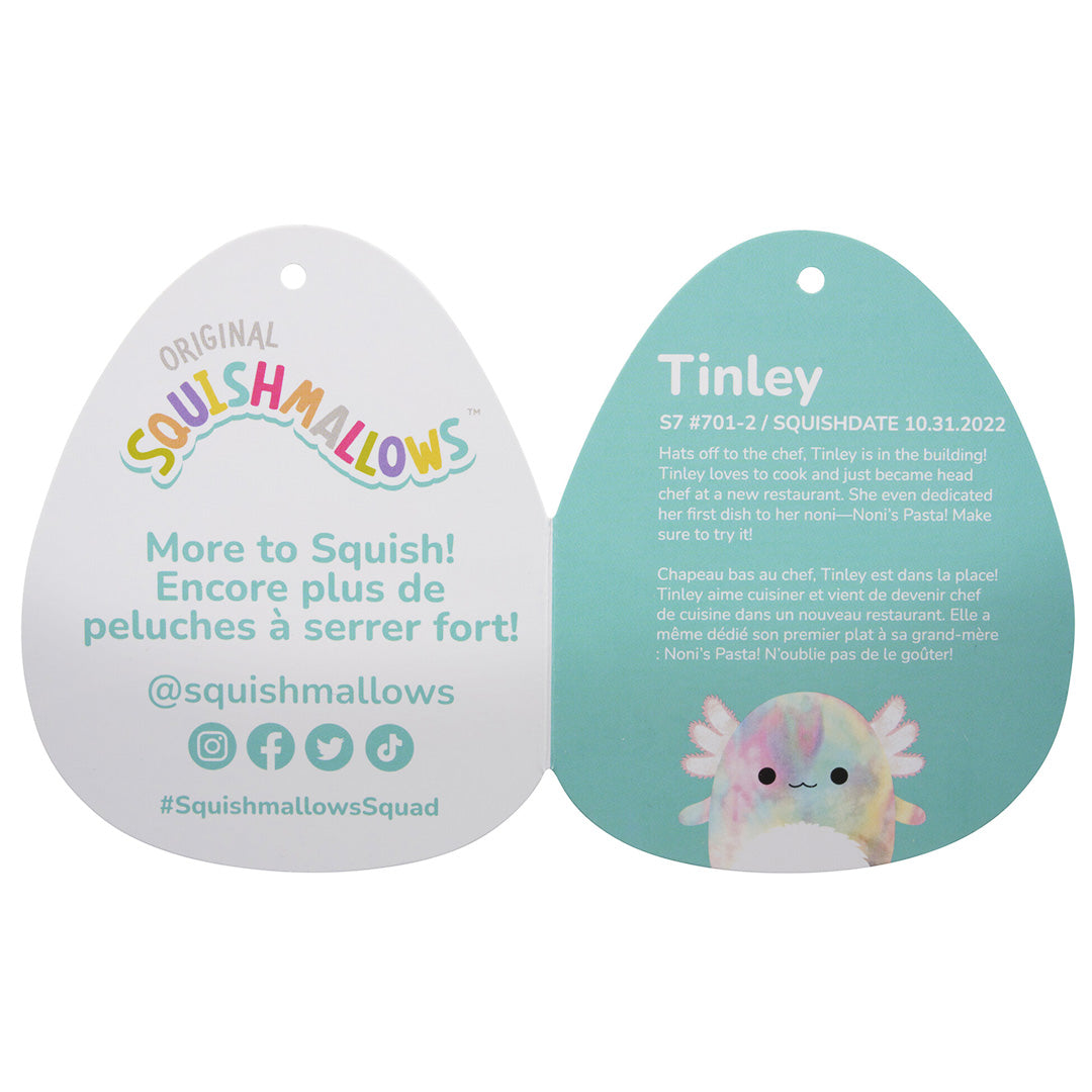 Squishmallows 11" Tinley the Rainbow Tie-Dye Axolotl | Jazwares / Squishmallows   Squad