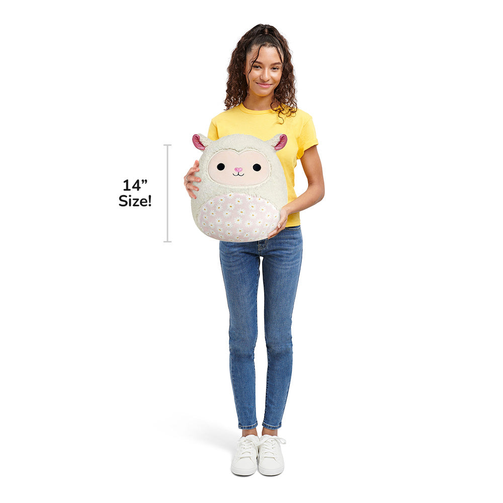 Squishmallows 14" Sophie the Cream Lamb with Daisy Flower Belly | Jazwares / Squishmallows   Squad