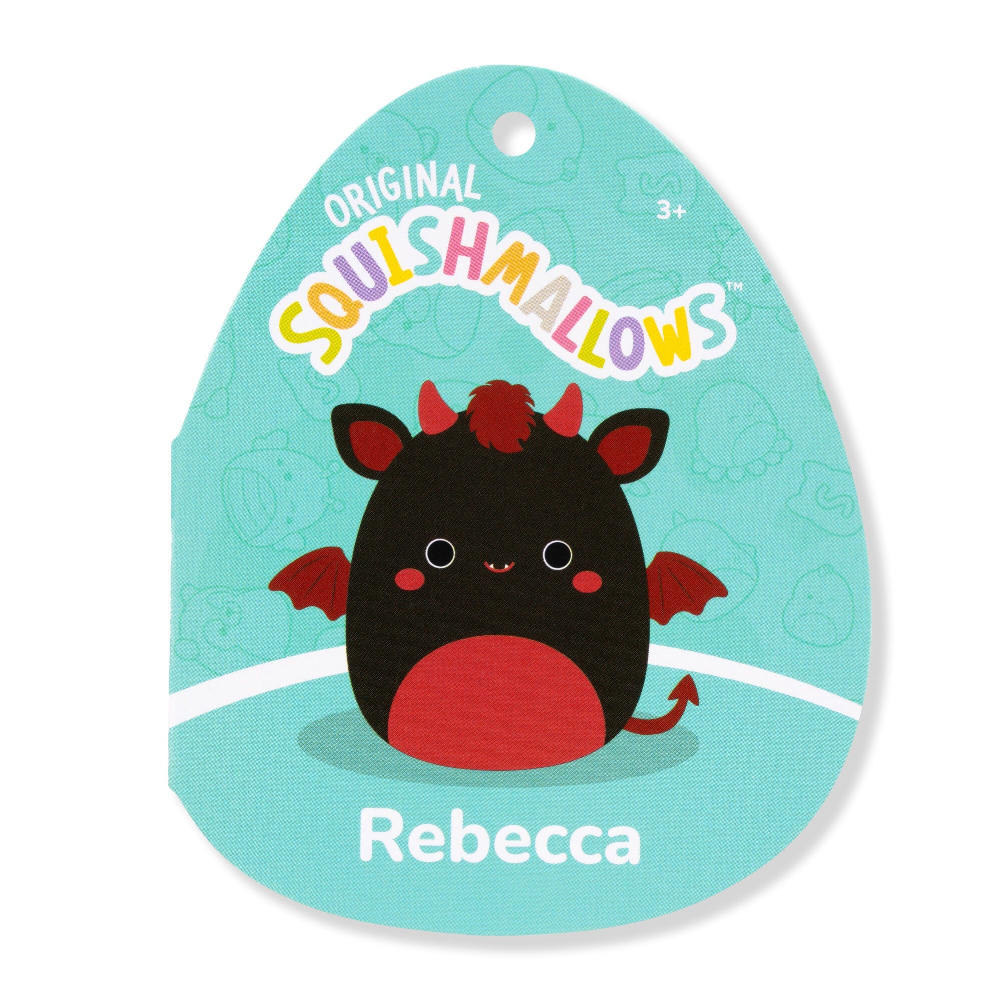 Squishmallows 8" Rebecca the Black and Maroon Jersey Devil | Jazwares / Squishmallows   Squad
