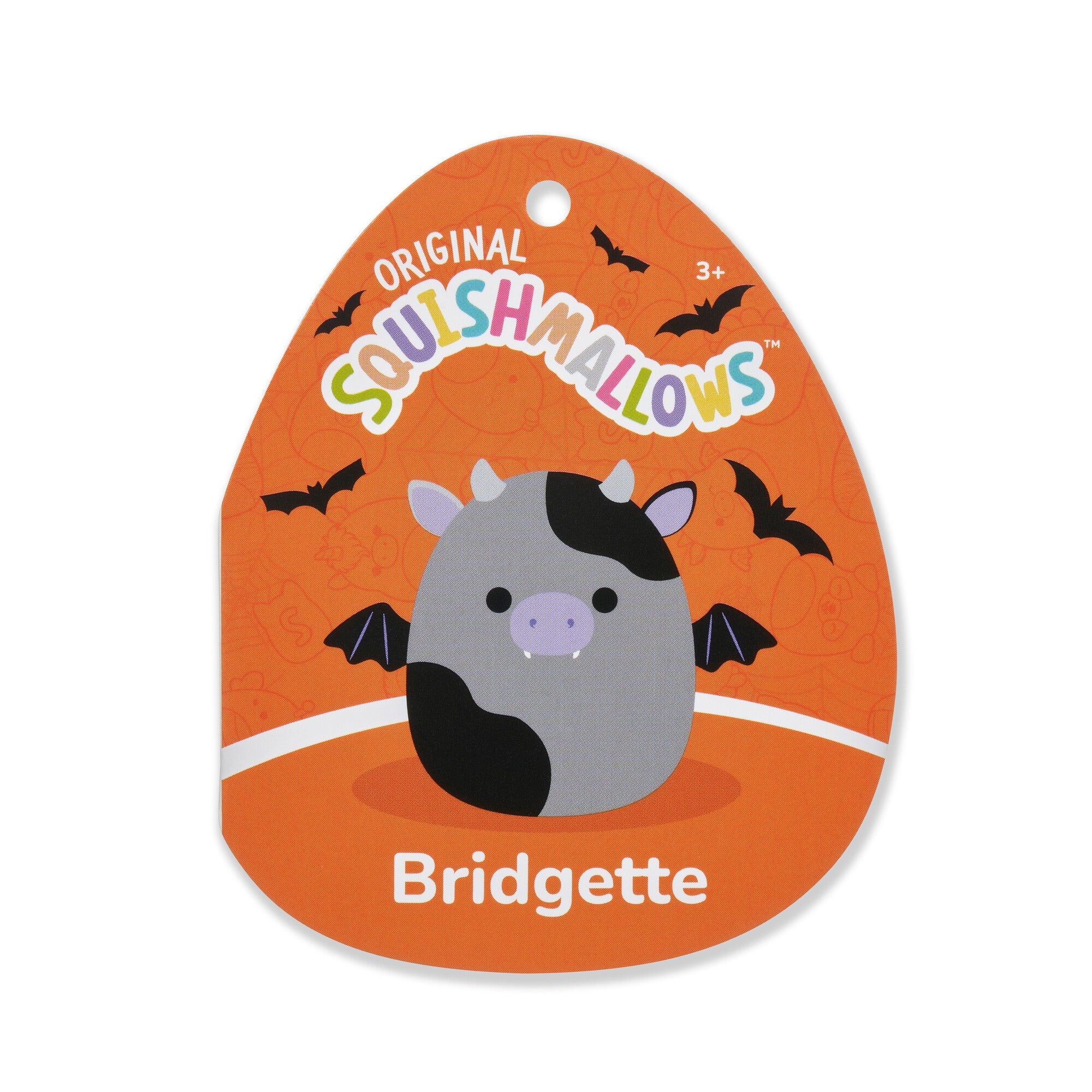 Squishmallows 12" Bridgette the Grey and Black Cow Bat | Jazwares / Squishmallows   Squad