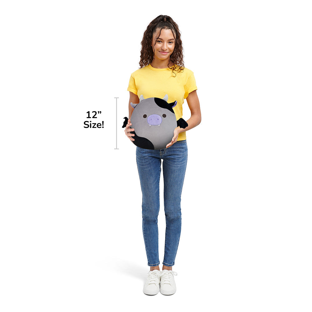 Squishmallows 12" Bridgette the Grey and Black Cow Bat | Jazwares / Squishmallows   Squad