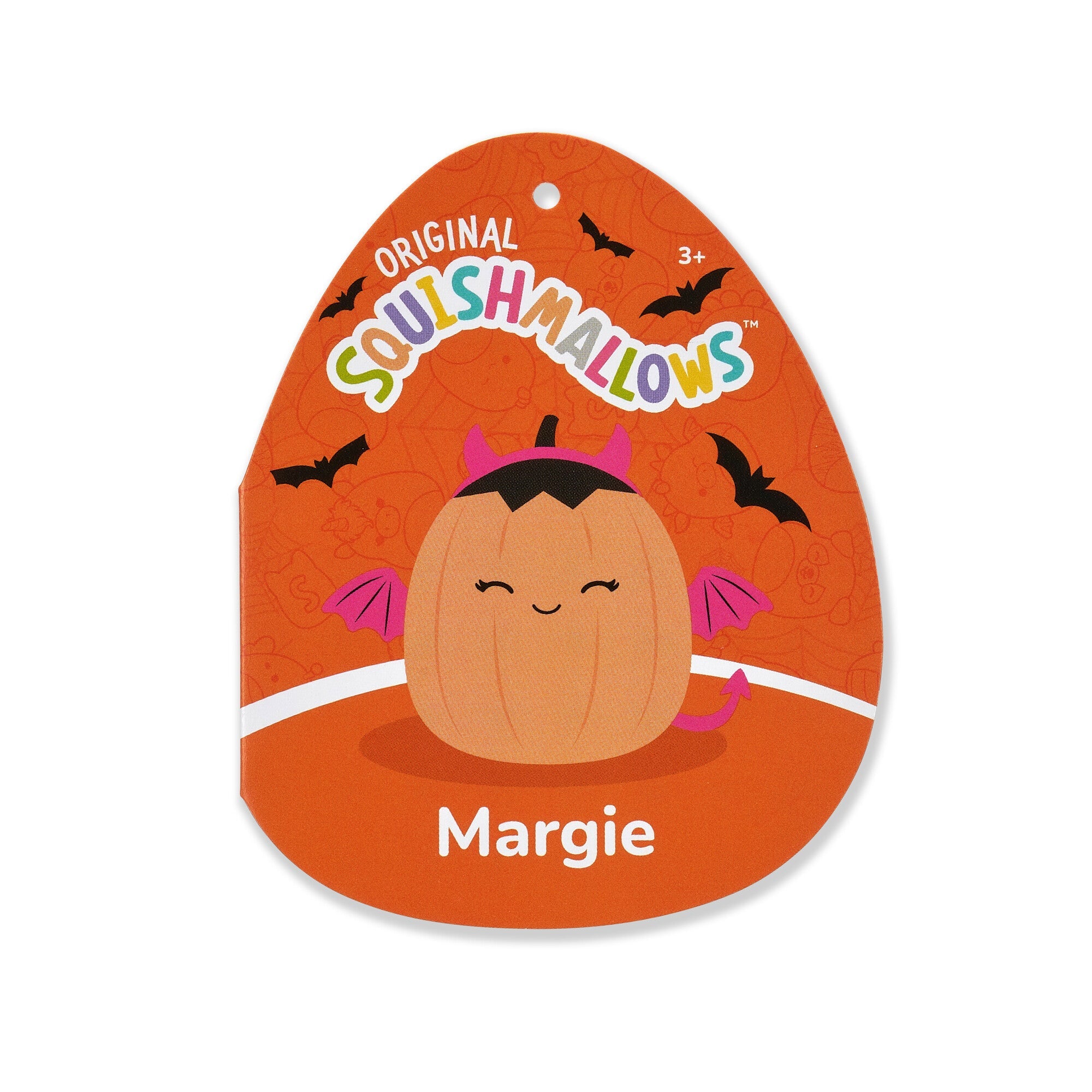 Squishmallows 8" Margie the Pastel Orange Pumpkin in Pink Devil Costume | Jazwares / Squishmallows   Squad