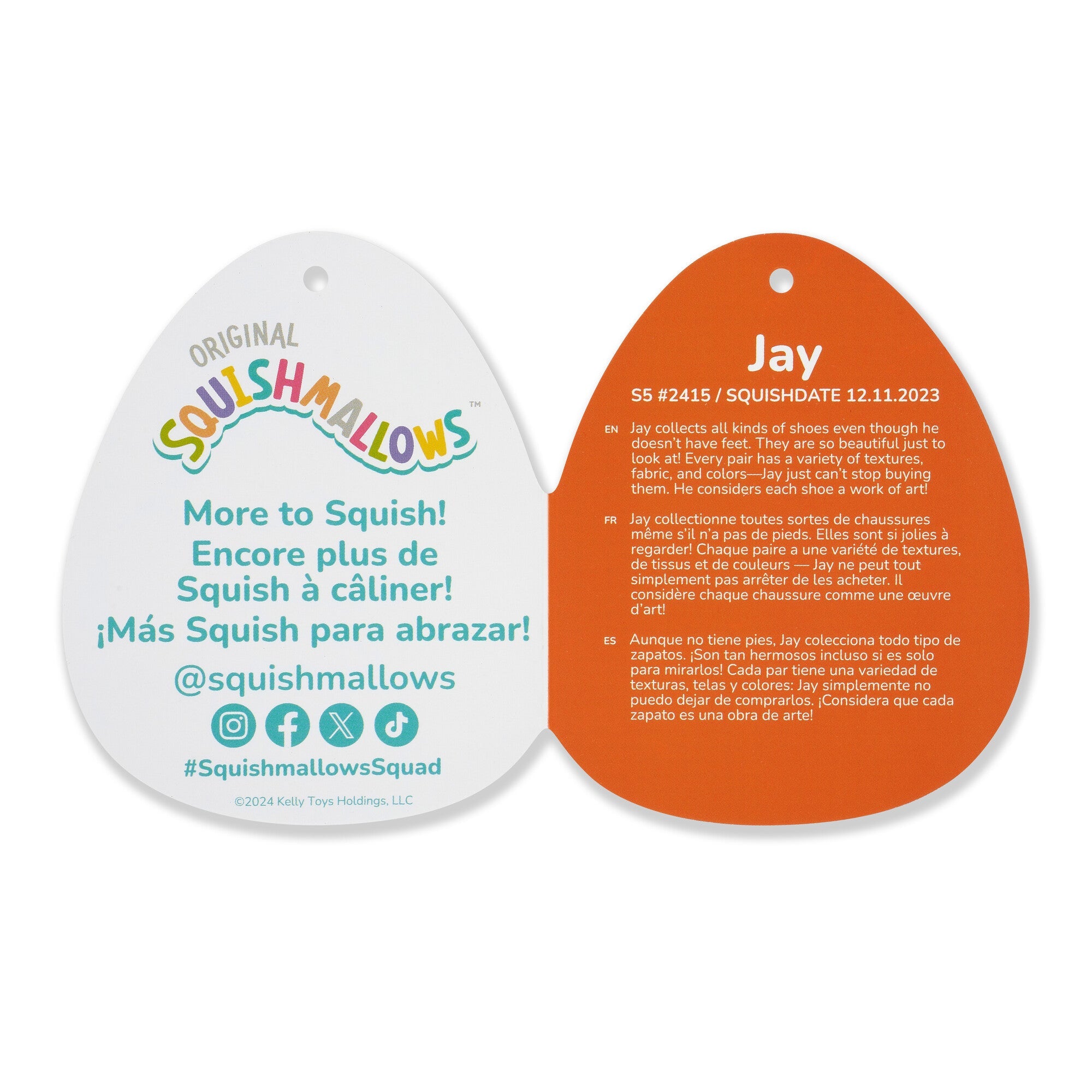 Squishmallows 5" Jay the Orange Frosted Donut | Jazwares / Squishmallows   Squad