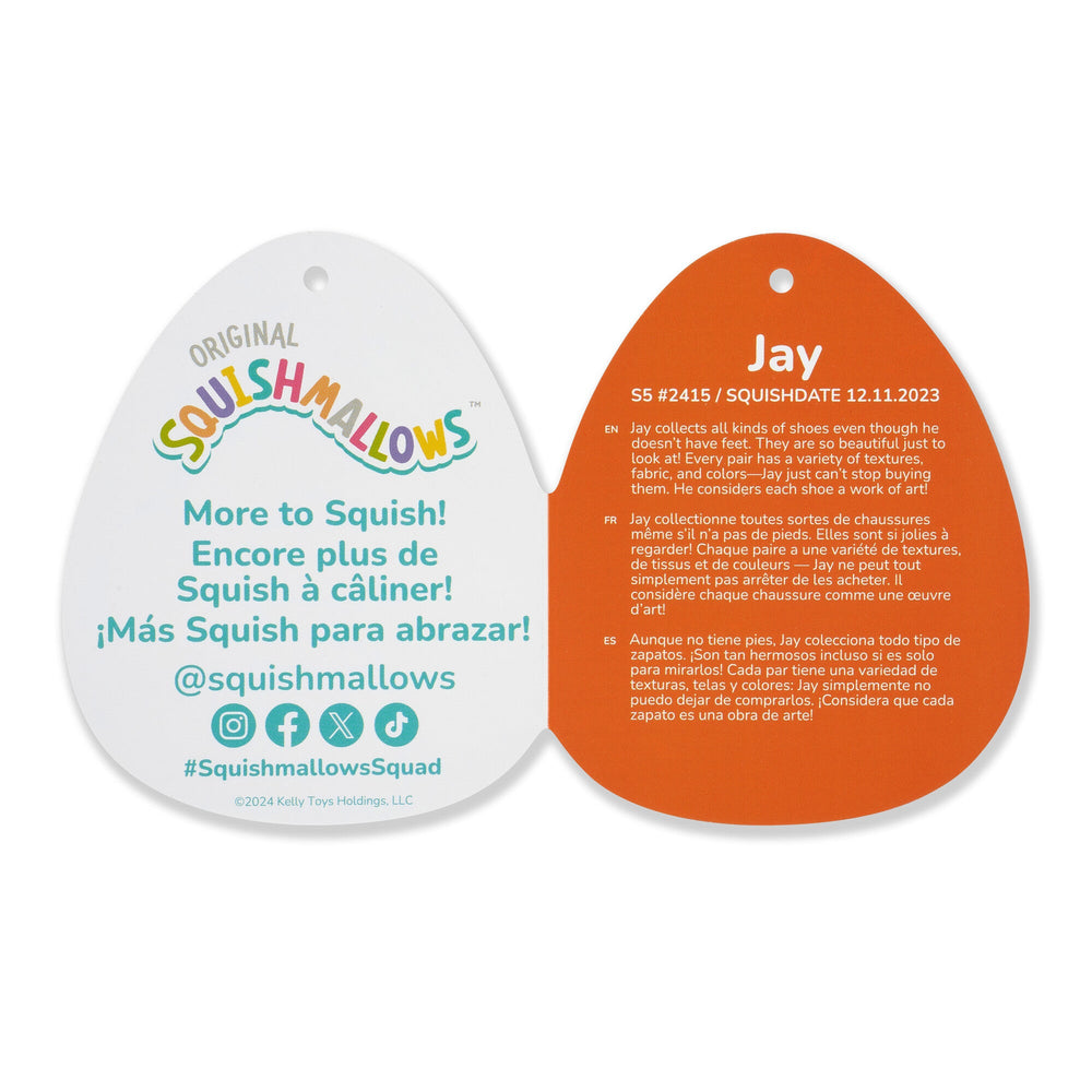 Squishmallows 5" Jay the Orange Frosted Donut | Jazwares / Squishmallows   Squad