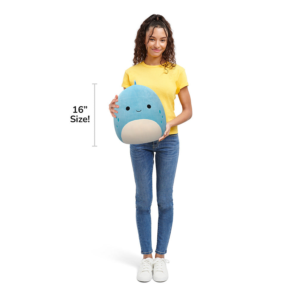 Squishmallows 16" John-John the Slate Blue Dino | Jazwares / Squishmallows   Squad