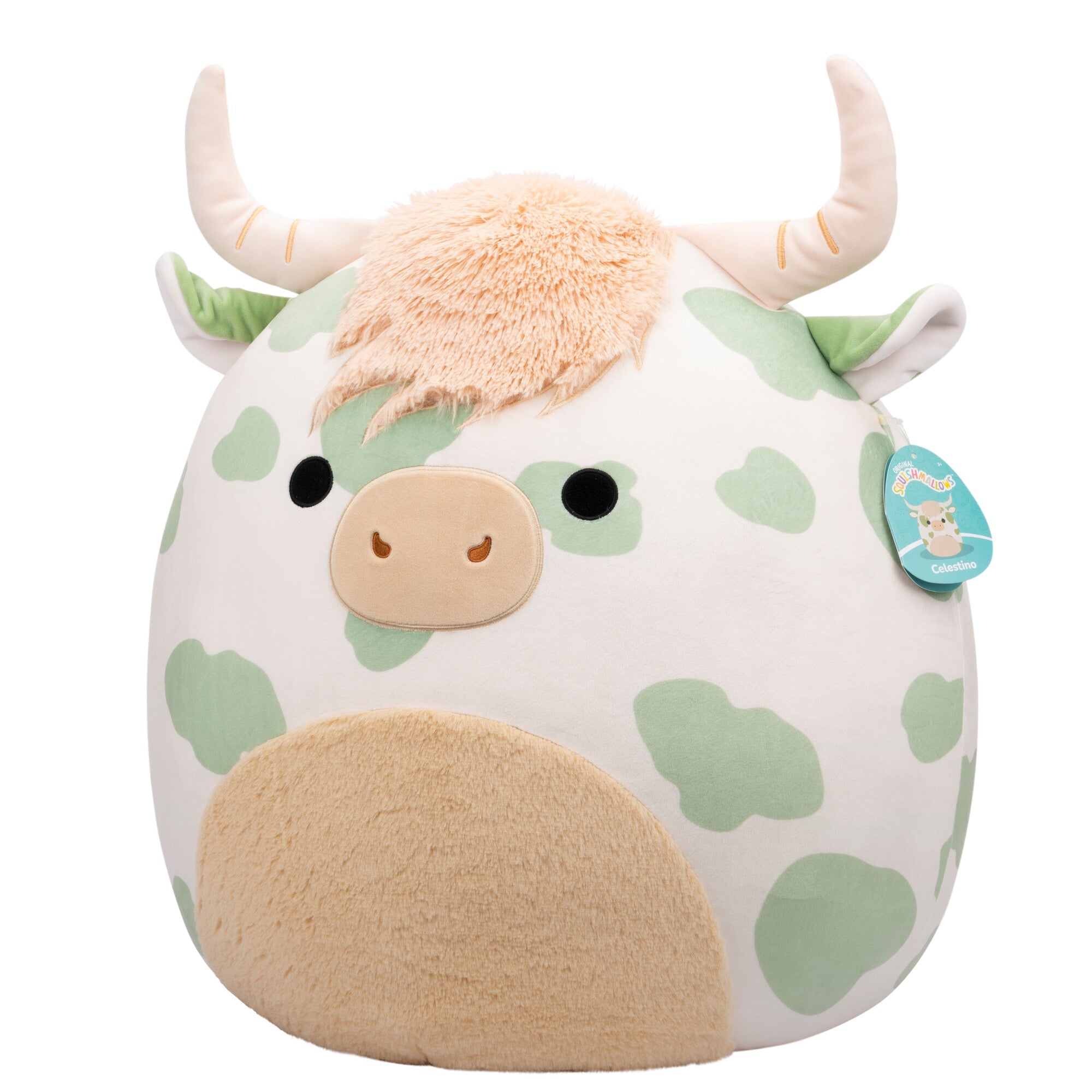 Squishmallows 20" Celestino the Sage Green Spotted Highland Cow | Jazwares / Squishmallows   Category|  Squad