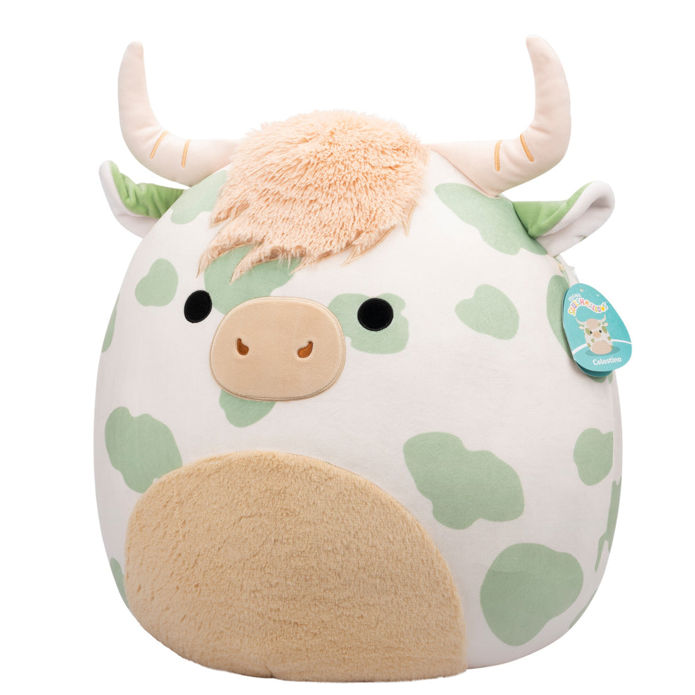 Squishmallows 20" Celestino the Sage Green Spotted Highland Cow | Jazwares / Squishmallows   Category|  Squad
