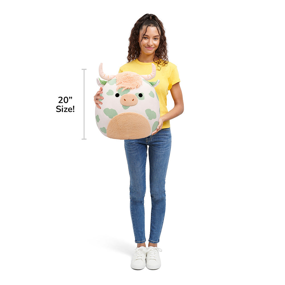 Squishmallows 20" Celestino the Sage Green Spotted Highland Cow | Jazwares / Squishmallows   Category|  Squad