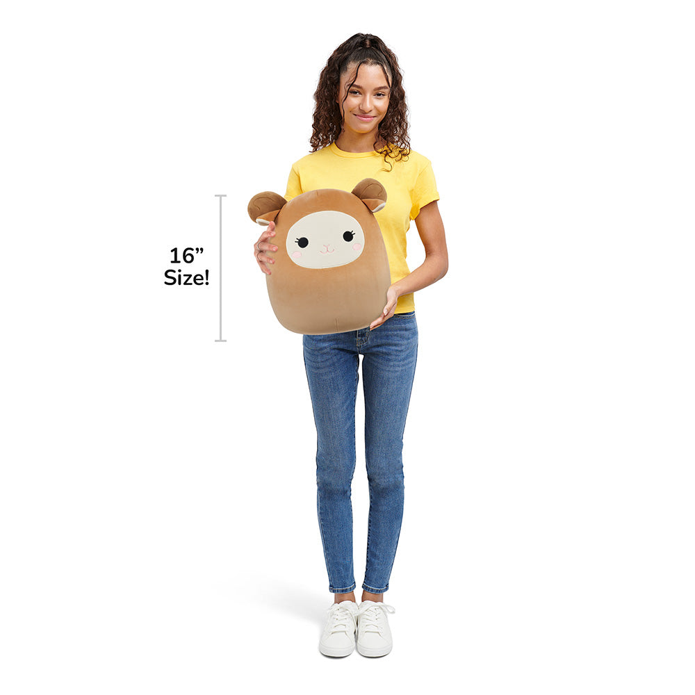 Squishmallows 16" Reggie the Brown Ram | Jazwares / Squishmallows   Squad