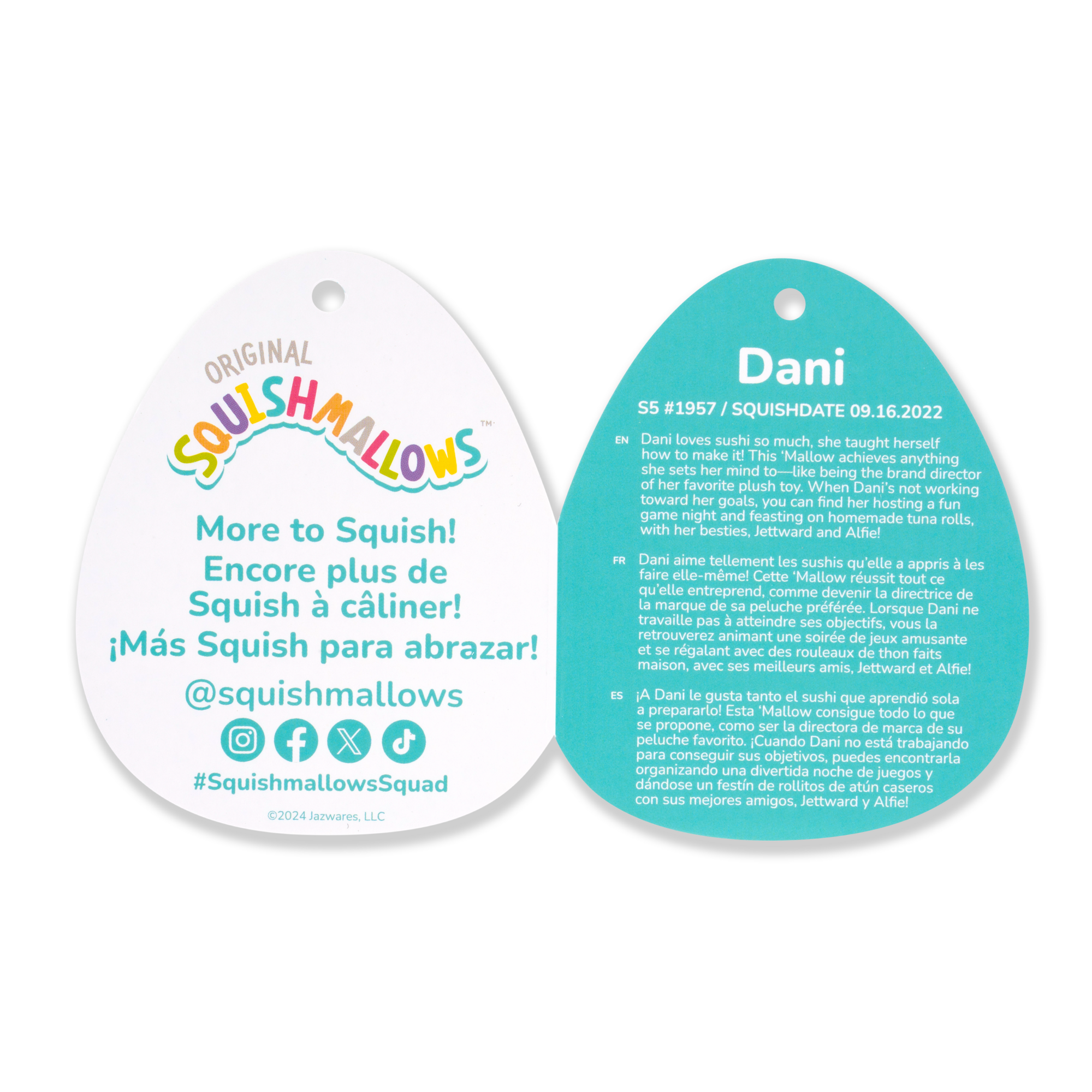 Squishmallows 16" Dani the Navy Blue Bigfoot | Jazwares / Squishmallows   Squad