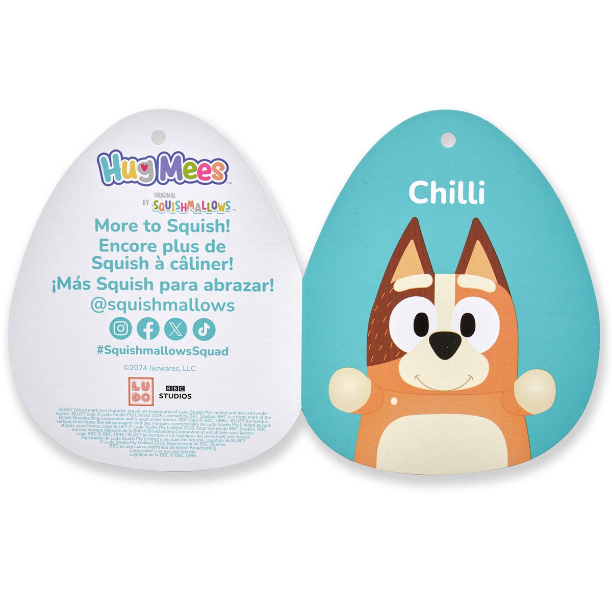 Bluey 10-Inch Chilli HugMees | Jazwares / Squishmallows   Brand