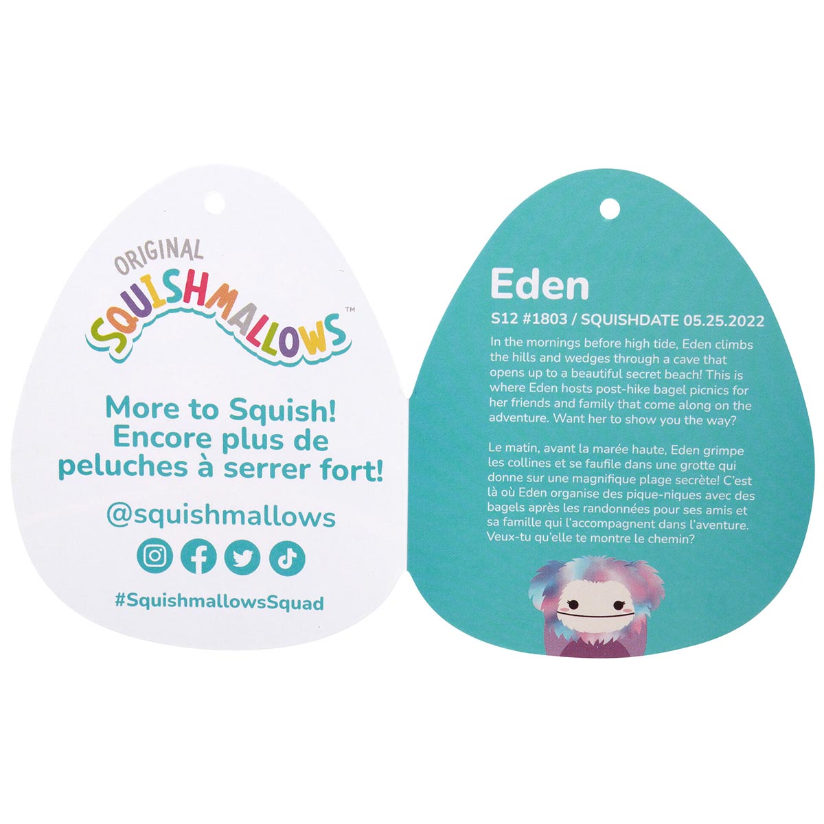 Squishmallows 10" Eden the Purple Bigfoot | Jazwares / Squishmallows   Squad