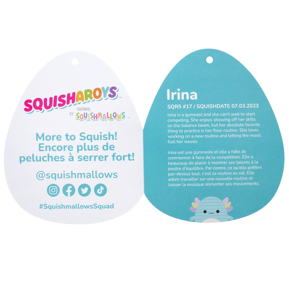 Squishmallows 8" Irina the Teal Corduroy Axolotl | Jazwares / Squishmallows   Squad