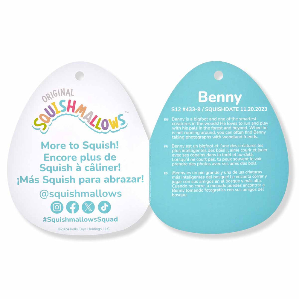Squishmallows 12" Benny the Bigfoot With Scarf | Jazwares / Squishmallows   Squad