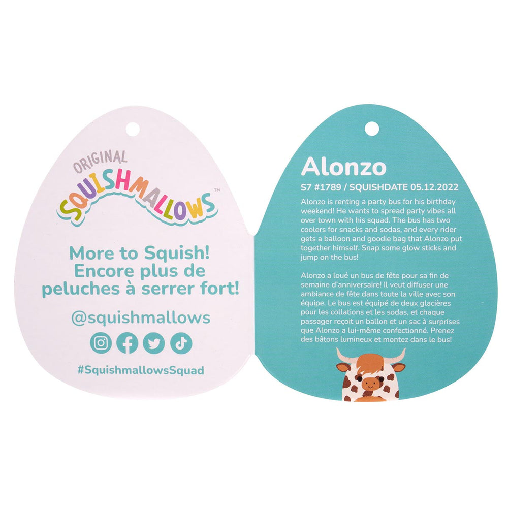 Squishmallows Alonzo the Brown Spotted Highland Cow | Jazwares / Squishmallows   Squad
