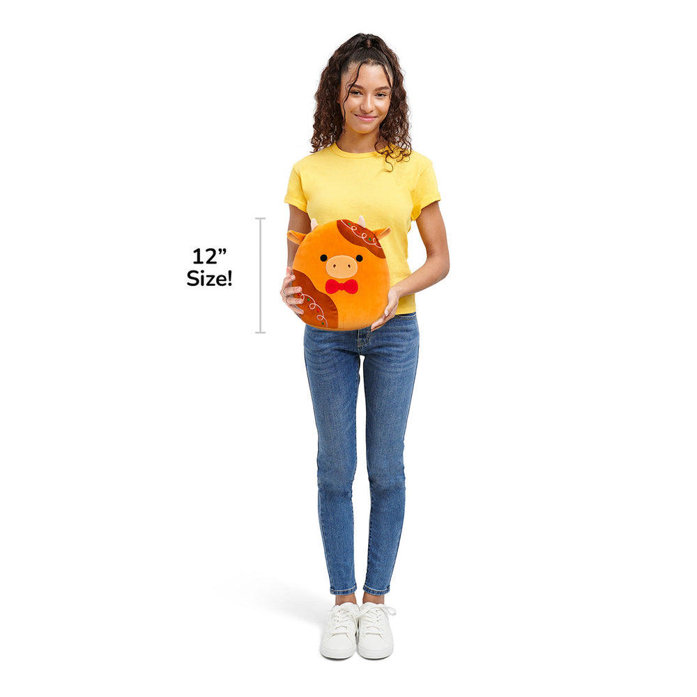 Squishmallows 12" Jericho the Gingerbread Cow | Jazwares / Squishmallows   Squad