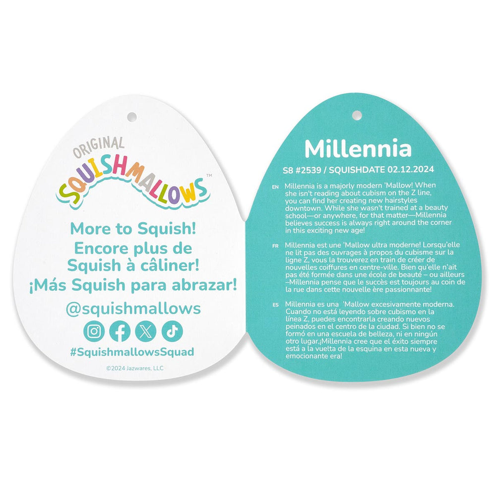 Squishmallows Millennia the Grey Velvet Bat | Jazwares / Squishmallows   Squad