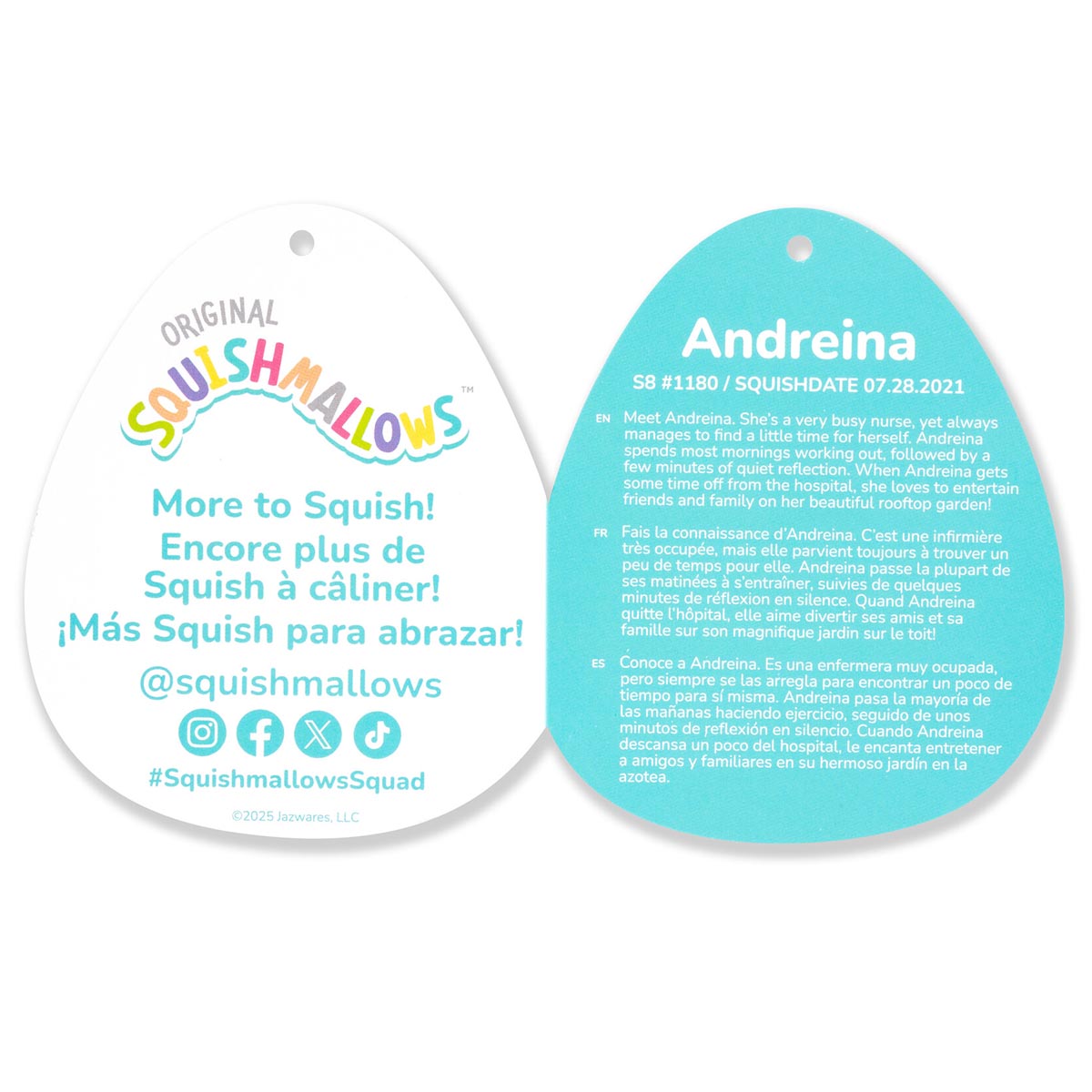 Squishmallows 8" Andreina the Pink Monarch Butterfly | Jazwares / Squishmallows   Squad