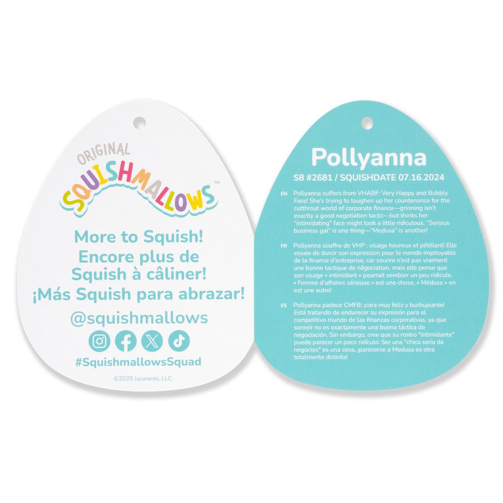Squishmallows 8" Pollyanna the Black and Pink Cow | Jazwares / Squishmallows   Squad