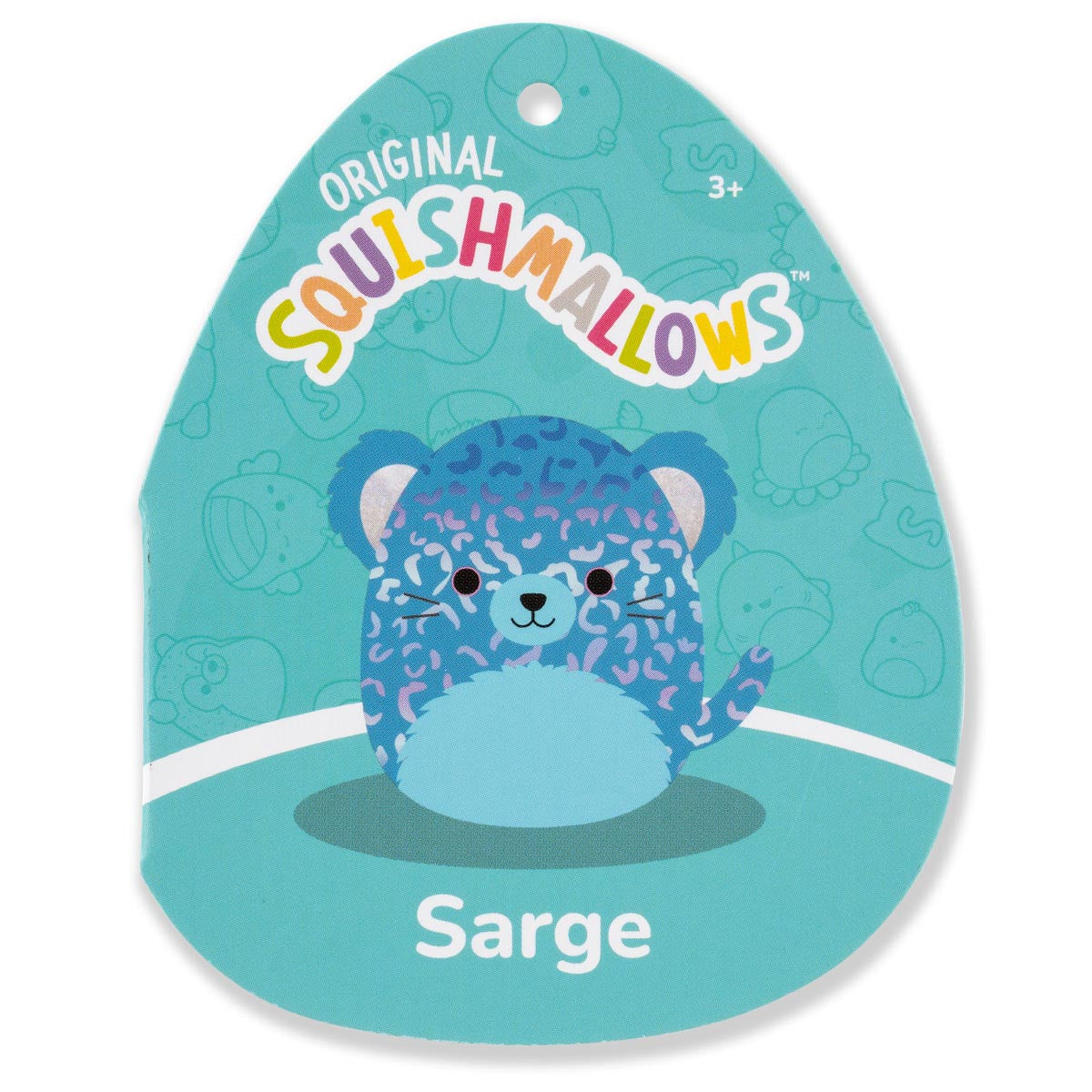Squishmallows 8" Sarge the Blue Jaguar with Iridescent Spots | Jazwares / Squishmallows   Squad