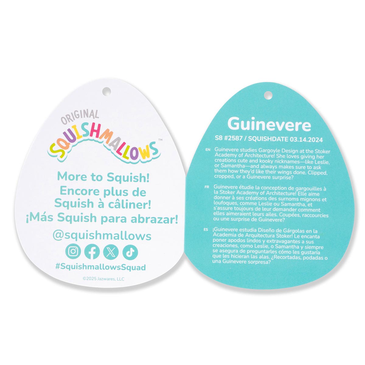 Squishmallows 8" Guinevere the Pink Orchid Mantis | Jazwares / Squishmallows   Squad