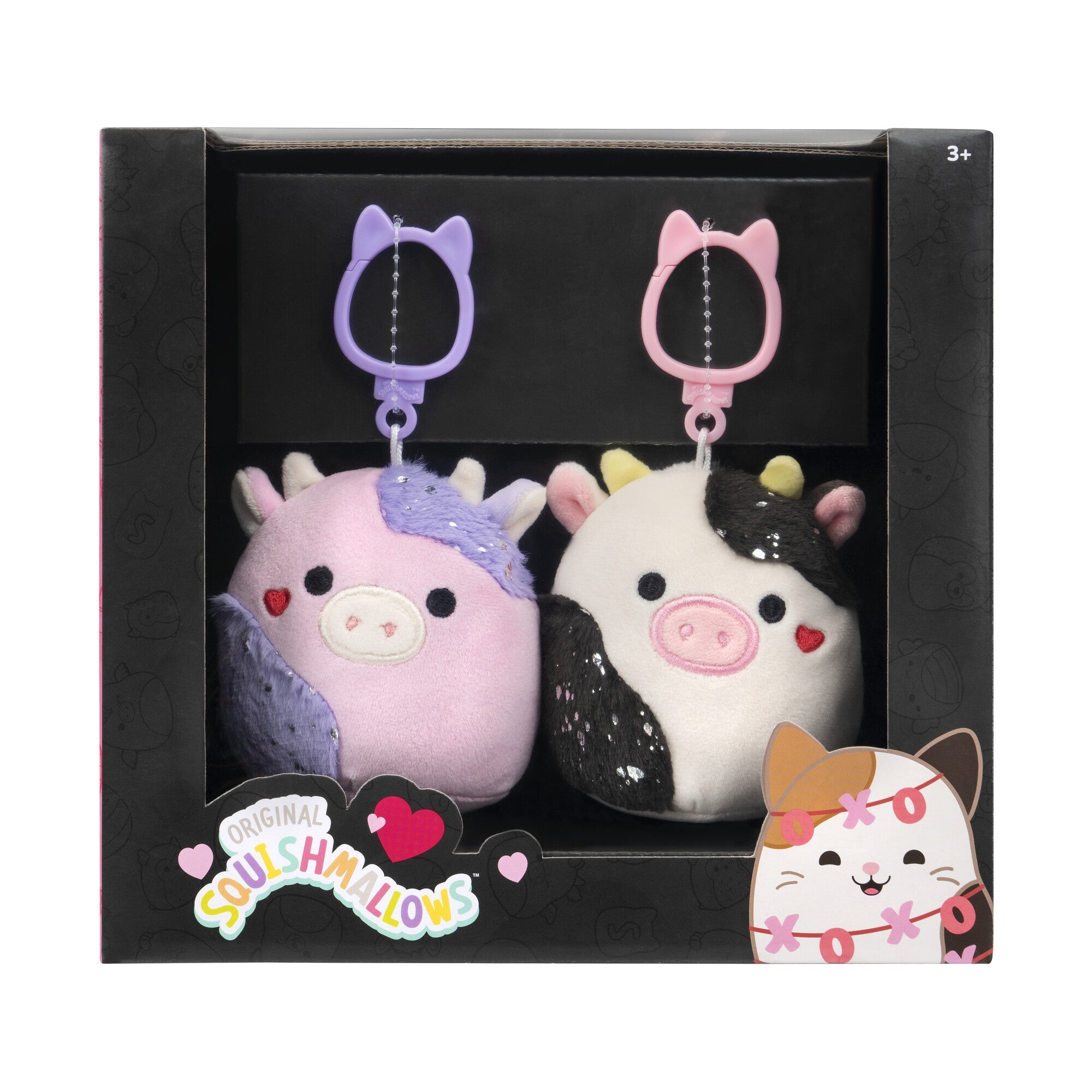 Squishmallows Select Series Valentine's Cow Clip 2-Pack | Jazwares / Squishmallows   Category