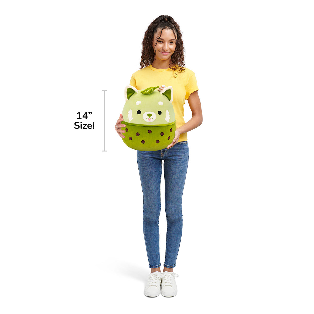 Squishmallows 14" Eitan the Matcha Boba Red Panda | Jazwares / Squishmallows   Squad